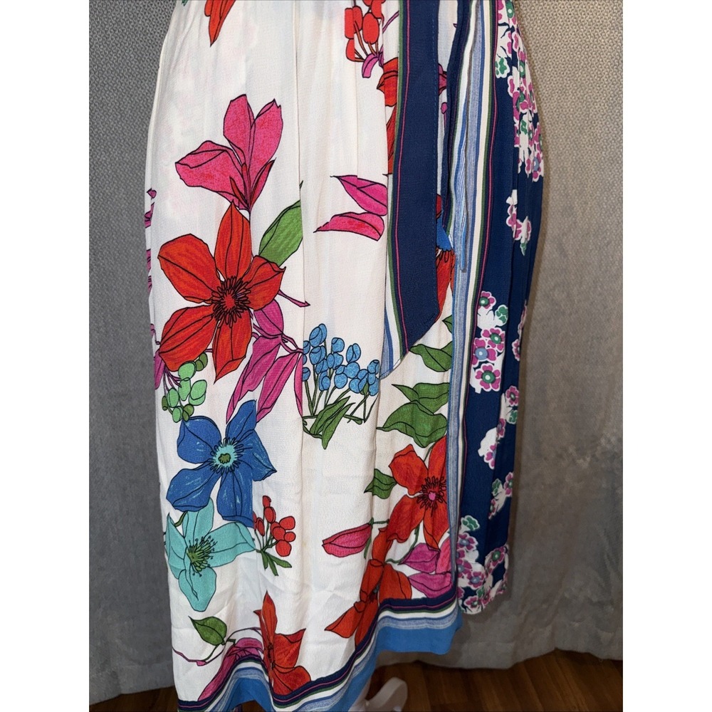Maeve Anthropologie Botanica Patchwork Dress Women's Size 00 Petite Midi Wrap - Picture 7 of 11